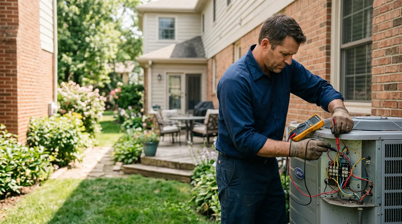 HVAC technician working near Wheelwright, MA